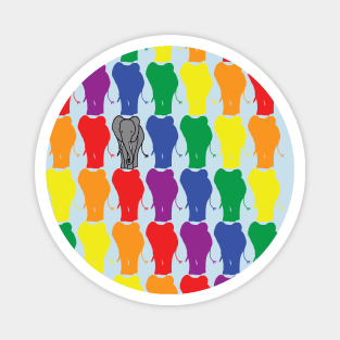 Elephant Herd Pride Magnet